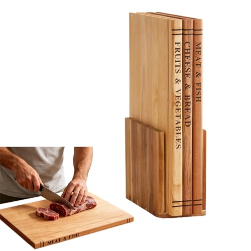 Set de Tablas de Cortar con Soporte de Madera Acacia miniatura 1
