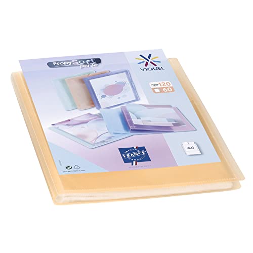Viquel - Protège Documents Personnalisable - Reliure Format A4 - Porte Vues 120 Vues (60 Pochettes) Propysoft - Pochettes Transparentes Et Lisses - Violet Translucide - View #6