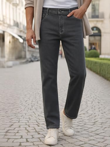 Image of Urbano Fashion Men's Straight Fit Washed Jeans Stretchable