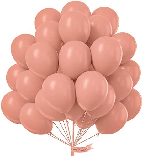 PartyWoo Metallic Balloons, 50 pcs 10 inch Shiny Balloons in Gold, Blue, Purple, Silver and Green, Rose Gold, Pink Metallic Balloon for Princess Ariel Party, Mermaid Party Decorations, Space Party