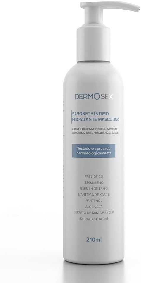 Sabonete íntimo Hidratante Masculino Dermosex 210ml Limpeza eficaz e ...