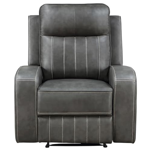 Sillón reclinable tapizado Gris miniatura 4