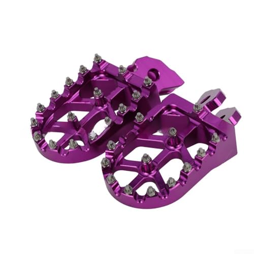 Repose-pieds moto électrique CNC violet pour vos sorties tout-terrain