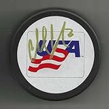 Charlie Coyle Signed USA Hockey Puck Boston Bruins Minnesota Wild - Autographed NHL Pucks