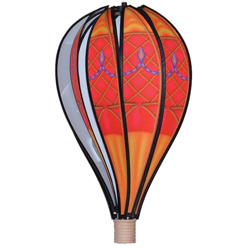 Montgolfière vintage rouge 18cm objet déco suspendu rétro intérieur - 2