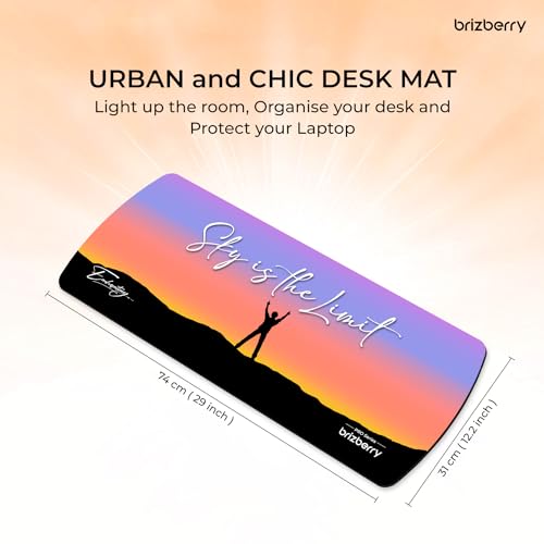 Image of Brizberry Extended Mouse Pad, Large Premium Desk Mat Anti Skid Rubber Base for Desktop Laptop PC Office Gaming 740 X 310 X 3 mm (DM Design 9)