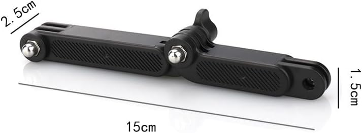 2 Pack Action Camera Curved Extension Arm Adjustable Rotating Camera Mount Joint Adapter for Mobile Phone Chest Strap Harness Mount Head Strap Holder Kit POV VLOG Chest Harness Mount image 3