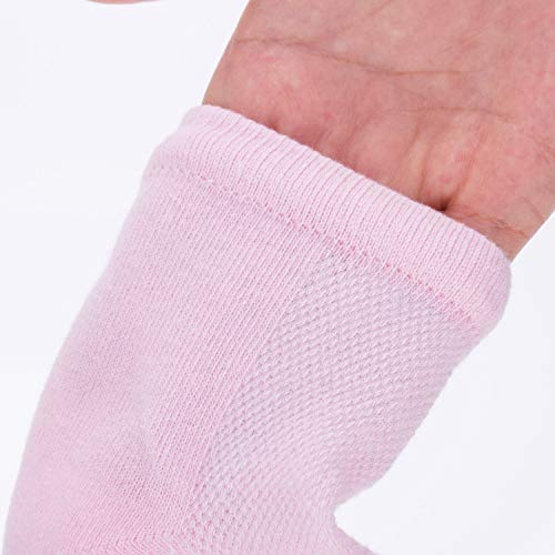 Bememo Soft Ventilate Gel Heel Socks Open Toe Socks for Dry Hard Cracked Skin Moisturizing Day Night Care Skin, 3 Pairs (Pink, Turquoise, Grey) - Thumbnail 4