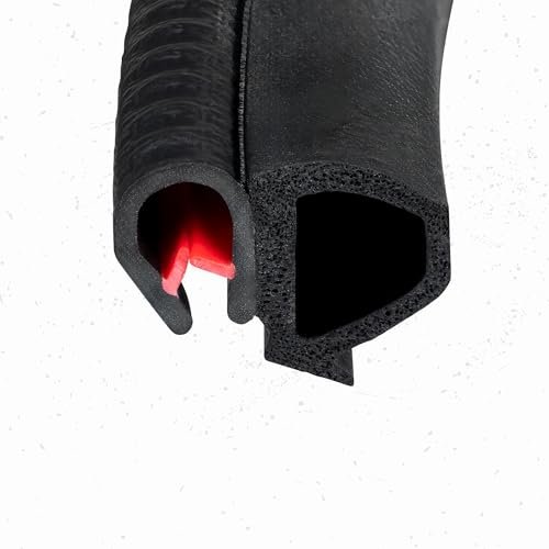 Rubber weatherstripping for car Doors | 0.62" Bulb Height x 0.039"-0.137" Grip Range x 0.53 U Height (50 Feet) - Thumbnail 2
