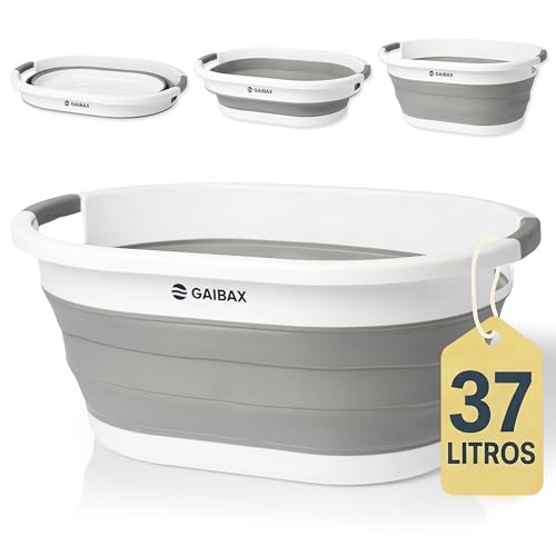 GAIBAX Cesto Ropa Plegable Colada 37L, Barreño Plegable, Cesta Multiuso