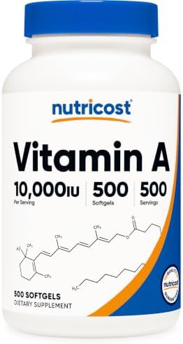 Nutricost Vitamin A 10,000 IU, 500 Softgel Capsules