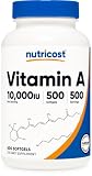 Nutricost Vitamin A 10,000 IU, 500 Softgel Capsules
