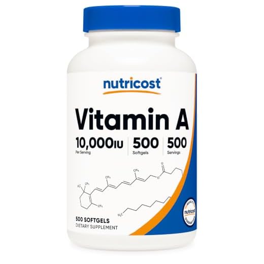Nutricost Vitamin A 10,000 IU, 500 Softgel Capsules