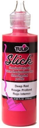 Tulip Dimensional Fabric Paint 4oz Slick Deep Red by Tulip