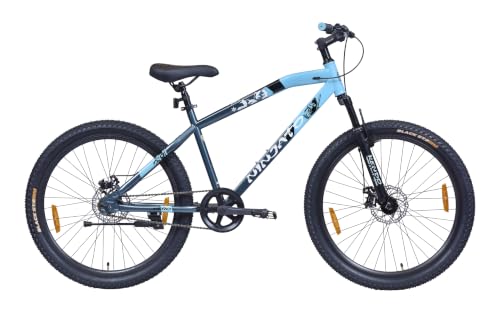 Image of Hero Ninjato 26T Single Speed Mountain /City Bicycle for Mens | Blue | Front Suspension | Disc Brake | Steel Frame : 16.9 inch | Rider Height : 5ft 0 inch - 5ft 8 inch | 85% Pre-Assembled Bicycle