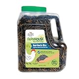 Manna Pro Farmhouse Favorites Beetle Bliss Poultry Treat – Blend of Mealworms and Beetles – All Natural Treat for Chickens, Ducks, Geese, Turkeys, & Guinea Fowl – 45% Protein – 25oz