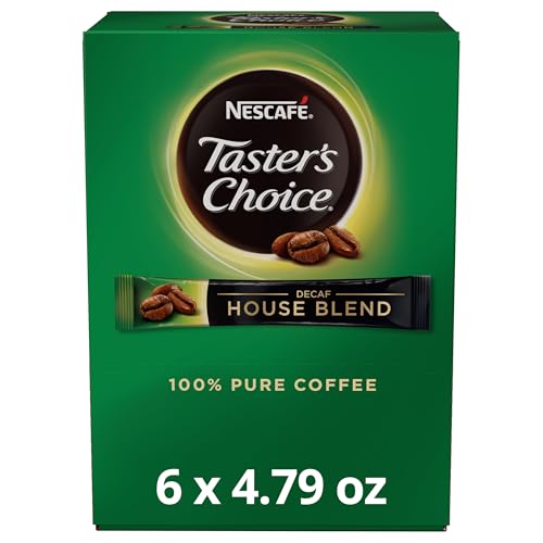 Image of Nescafe Instant Coffee Packets, Decaf, Taster's Choice Light Roast, 480 Singles (6 Boxes of 80 singles)
