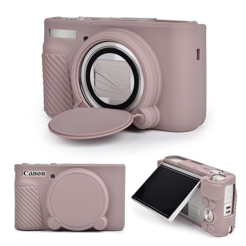 MUZIRI KINOKOO Funda para Canon SX730 SX740 HS, Funda de Silicona Suave para cámara Canon PowerShot SX740/SX730 HS - Funda Protectora Ligera y Antiarañazos - Gris