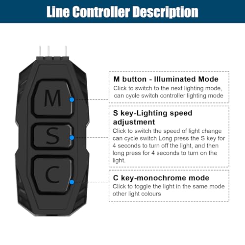 ARGB Controller con Mando a distancia Binghe Controlador ARGB de 5 V y 3 patillas Mando a distancia de 17 teclas Interruptor de color Hub de ventilador ARGB Adecuado para Ventiladores y tiras de luz - imagen 4