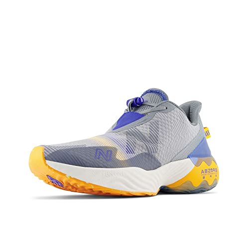 New Balance Men's FuelCell Rebel TR V1 Running Shoe, Grey/Hot Marigold/Marine Blue, 10.5
