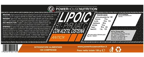 Lipoic B1-Pyruvat Con Acetil Cisteina 120 Compresse - 7