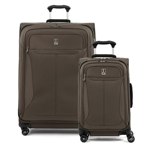 Image of Travelpro Tourlite Softside 2-Piece Set, Expandable Luggage, 4 Spinner Wheels, Lightweight Suitcase, 21 inch Carry-On, 29 Check Large, Espresso Brown
