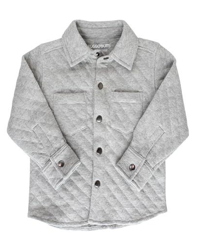Image of RUGGEDBUTTS Boys Solid Cotton Long Sleeve Button Down Shirt with Button Tabs