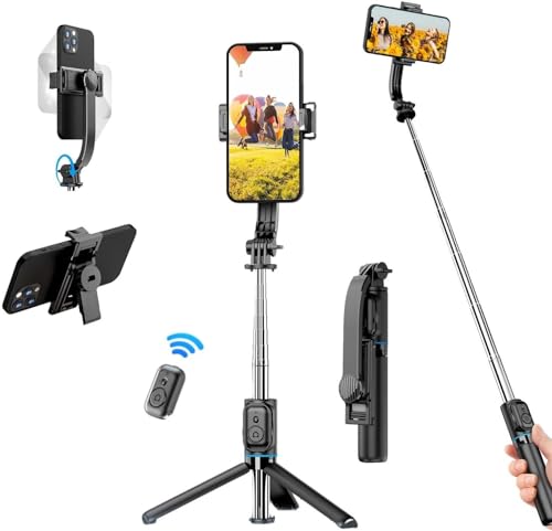 Image of WHEELZ&MOUNTZ Bluetooth Extendable Selfie Stick with Wireless Remote,103 Cms Long Selfie Stick, Detachable Mobile Holder, Adjustable, Compatible for iPhone /OnePlus /Samsung /Vivo /Oppo and All Smartphone