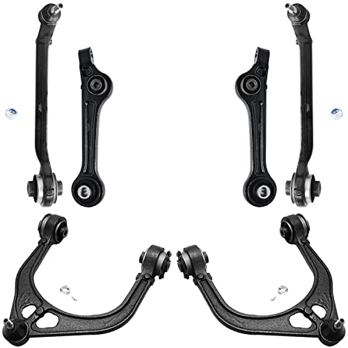 Image of Detroit Axle - RWD Front End Control Arms Kit for 11-14 Chrysler 300 Dodge Challenger Charger, Control Arms Tie Rods Sway Bars Lower Ball Joints 2011 2012 2013 2014 Replacement - 14pc Set