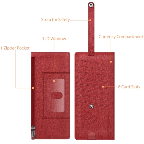 Fintie Slim Credit Card Wallet Holder Change Pouch, RFID Blocking Business Cards Cases with Zipper Pocket for Cash, Coin, Receipt4