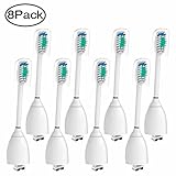Replacement Toothbrush Heads for Philips Sonicare E-Series fits Essence,Advance,CleanCare, Elite and Xtreme with Cap, 8 Pack