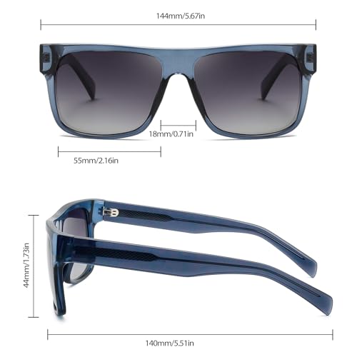 Image of Joopin Polarized Sunglasses Men Women UV400 Protection, Big Chunky Square Sun Glasses, Designer Shades Retro Sunnies Driving