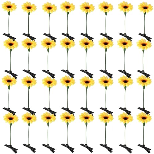 30 Pcs Bean Sprout Hair Clips Plant Styles,Sunflower