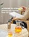 ZENS Design Glass Teapot with Infuser, 23 oz Small Loose Leaf Tea Steeper Pot with Stainless Steel Spout for Hot Tea Steeper, Oval Handle Clear Tea Pot with infusers for Loose Tea Lovers Gifts