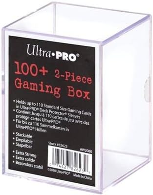 Ultra Pro 82623 100+ 2-Piece Storage Gaming Deck Box: Clear, Cream, Standard