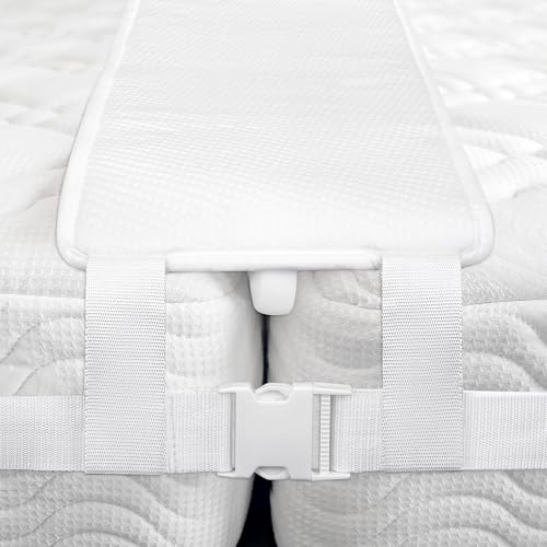 FeelAtHome Cuña de Unir Colchones Ancha - 30,5 cm - Puente de Cama Convertidor de Cama Individual a Cama de Matrimonio – Conector de Colchón y Correa de Sujeción para una Cómoda Cama de Invitados
