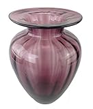  Vase décoratif Vase en verre vintage Vase en verre rétro vasche de choix de couleur Table Design 23–6 23–7, Verre, lilas, 21 cm
