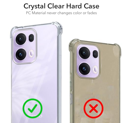 Image of Jkobi Shockproof Crystal-Clear Back Cover for Oppo Reno13 Pro | Oppo Reno 13 Pro (Anti Yellow Case | Drop & Camera Protection | Hard Polycarbonate)