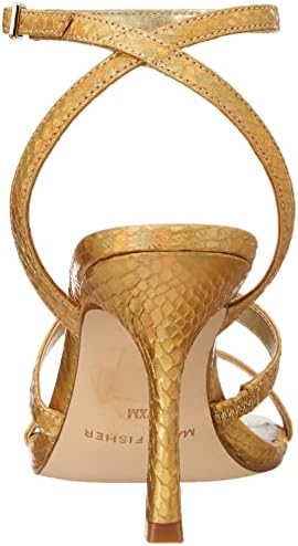 Marc Fisher Women's Deric Heeled Sandal, Gold, 10 | Image 2