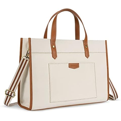 Missnine Canvas Laptop Tote Bag for Work Cover