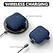 Ljusmicker for Airpods Case Cover 2&1 with Cleaner Kit,Soft Silicone Protective Case for Apple AirPods 2nd/1st Generation Charging Case with Keychain,Shockproof AirPod Case for Women Men-Midnight blue