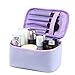 Meiyuuo Makeup Bag Large Cosmetic Bags for Women Girls Cute Travel Zipper Pouch Toiletry Organizer for Beauty Essentials Waterproof (Lavender Purple)