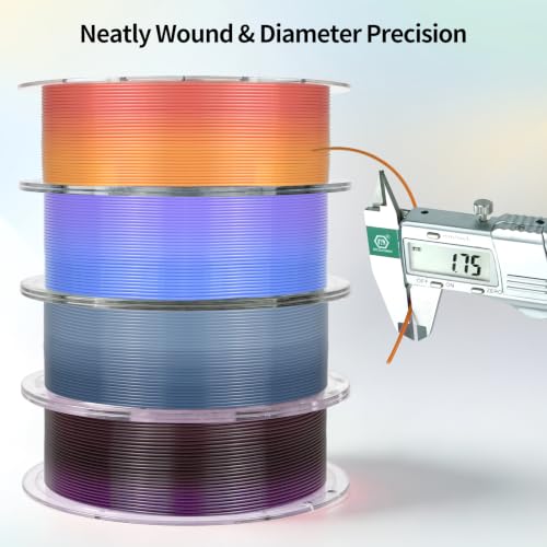 Image of IEMAI Translucent PETG Filament 1.75mm 2KG Bundle, Dual Color Gradient 3D Printer Filament 1kg Spool 2 Rolls (Blue-Purple & Pink-Yellow) for Lampshades, Artwork & Home Decor