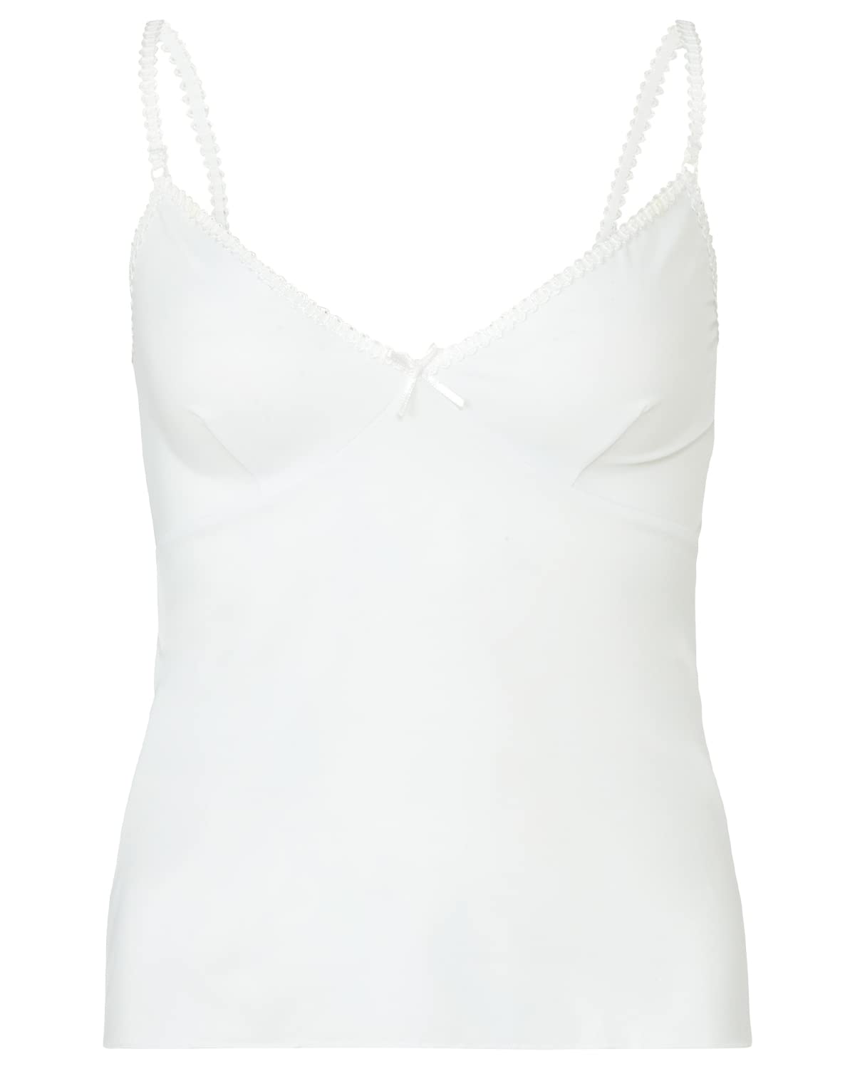 Slenderella Women's White Gaspe Microfibre Camisole Gl2712 20