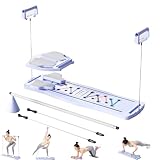 Kensbro 8 in 1 Pilates Board für Zuhause, Reformer Pilates Maschine, Tragbare und Faltbare Mini Pilates Reformer mit Handyhalterung, Automatic Rebound