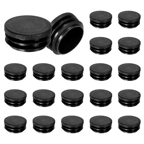 Image of M METERXITY 20 Pack Round Plastic Plug, OD 1.6 inch Furniture Tube Inserts Pipe Hole End Caps for Tubing Post /Glide Insert for Pipe Post /Table Chair Leg /Metal Tubing /Fence [Black]