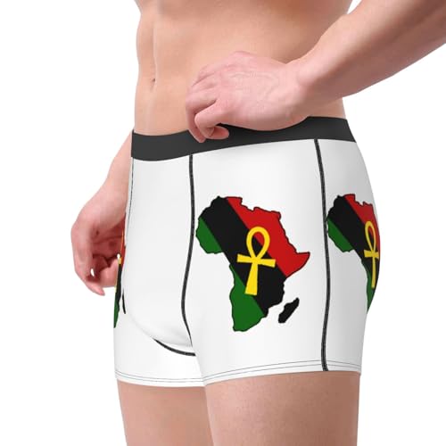 Men'S Novelty Boxer Briefs Ankh African Colored Africa Underwear For Men No Fly2