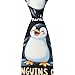 VAFZASC Ties for Men Boys Wedding Dance Prom, Fashion Skinny Neck Tie Cute Penguin