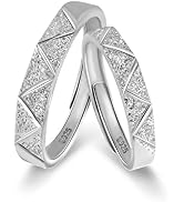 Meissa Sterling Silver Couple Ring Adjustable Personalized Couple Rings for Men and Women Promise...