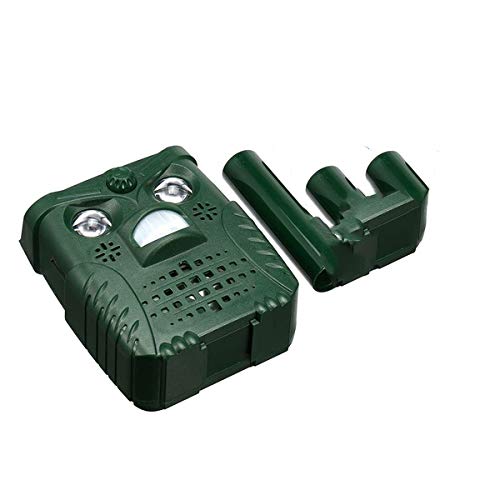 PewinGo Repelente De Gatos,Ahuyentador Repelente Ultrasónico Para Animales,LED,Carga Solar y USB, Exterior, Detector de Gatos,Perros,Ratones etc